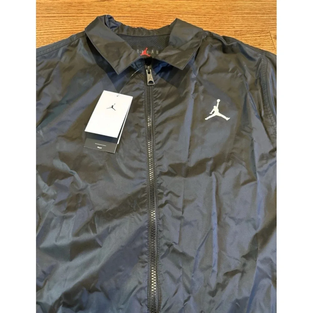 Nike Air Jordan Flight MVP Men's Size Medium Full Zip Black Jacket FD7423-010 - Picture 3 of 8
